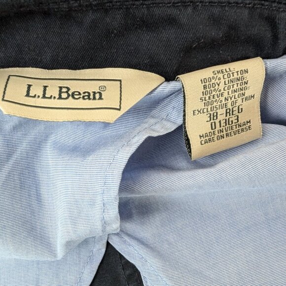 LL Bean Navy Blazer Suit Jacket Sports Jacket Men 38R - Picture 4 of 5